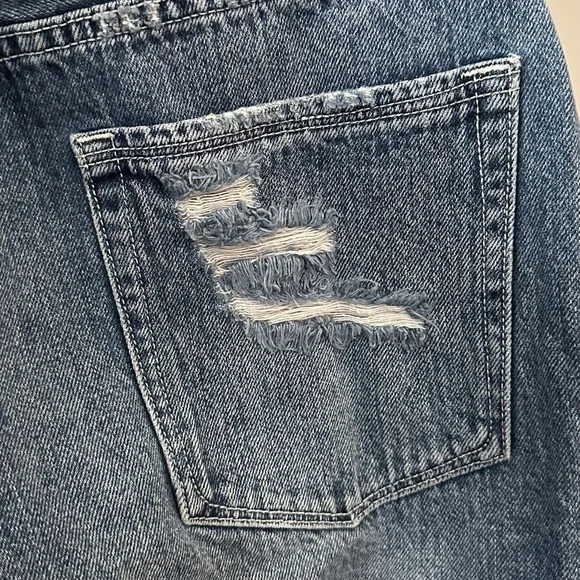 Good American Blue Distressed Jean Shorts 4/27